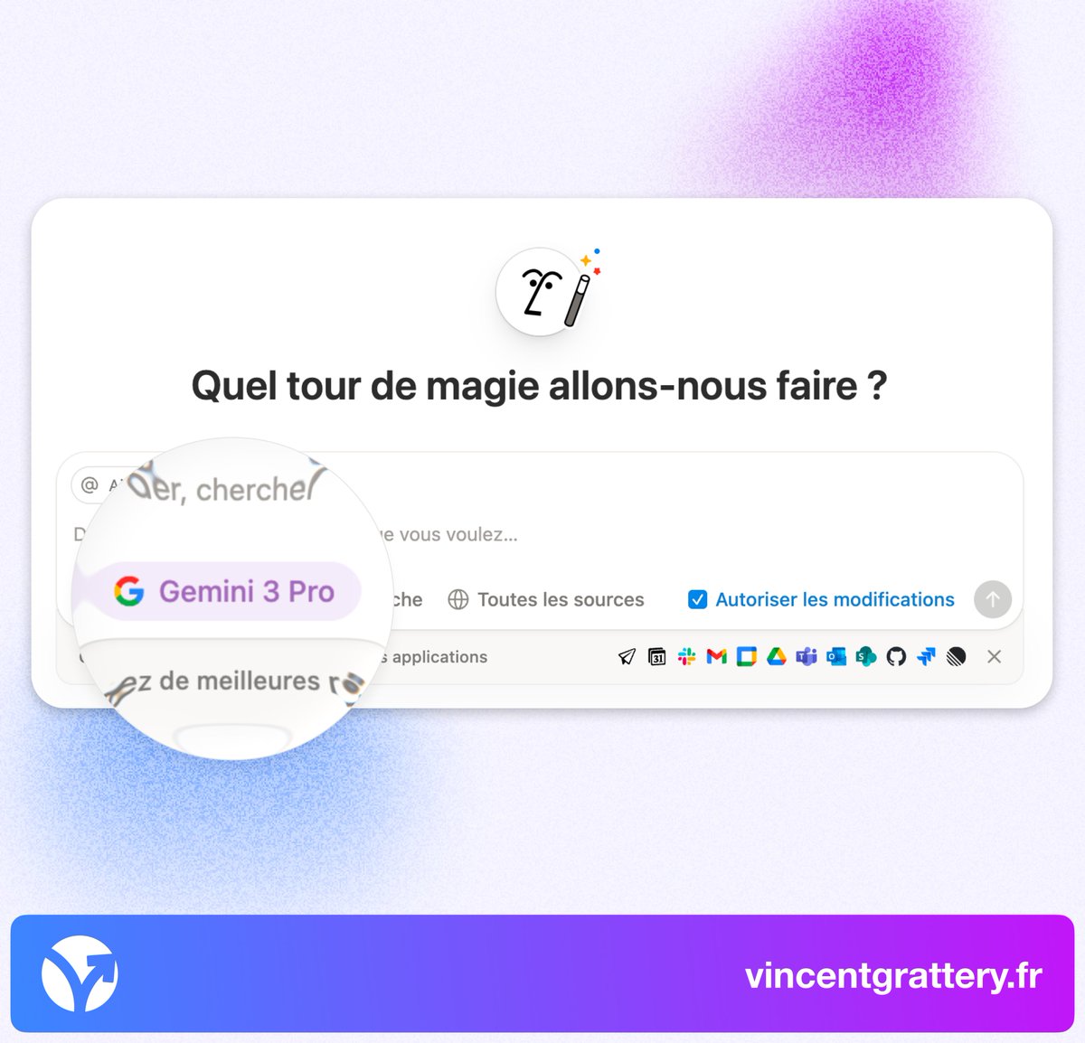 vincentgrattery's tweet image. À peine annoncé, #Gemini 3 Pro est déjà dispo dans ton #Notion, inclus dans ton forfait sans surcoût !