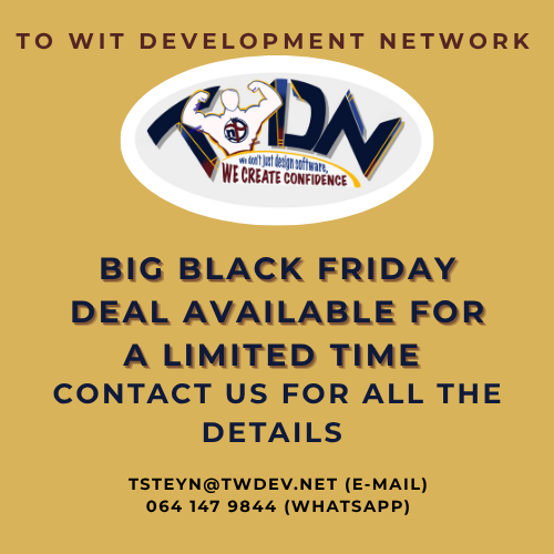 TW_DevNet's tweet image. Major deal for this coming black Friday, Get a free .co.za domain when you sign up for a year subscription of either our basic or standard plans!
Contact us to sign up today
#SmallBusiness #BlackFriday #WebsiteDesign #affordable