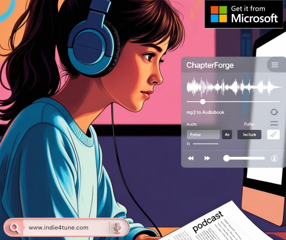 indie4tune's tweet image. Lost in endless MP3 lectures or podcasts? 😫
ChapterForge organises them into chaptered audiobooks.

👉 indie4tune.com/apps/chapterfo…
#producthunt #Productivity #WindowsApp