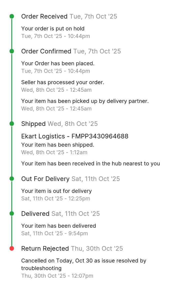 AcharySubhasish's tweet photo. Today was the last date of refund after promising 5 times before,No refund action was taken. Company is directly involved with the seller in this scam as they cancelled my open delivery option in last minute. 
Now filing the case in consumer court @jagograhakjago kindly help https://t.co/5nFNKj36ZX