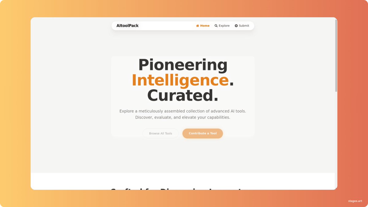 _Tharun_G's tweet image. Revamped AIToolPack UI
please do check it out 
👉aitoolpack.site
Used @code_kartik &apos;s -&amp;gt; stagee.art for screenshot