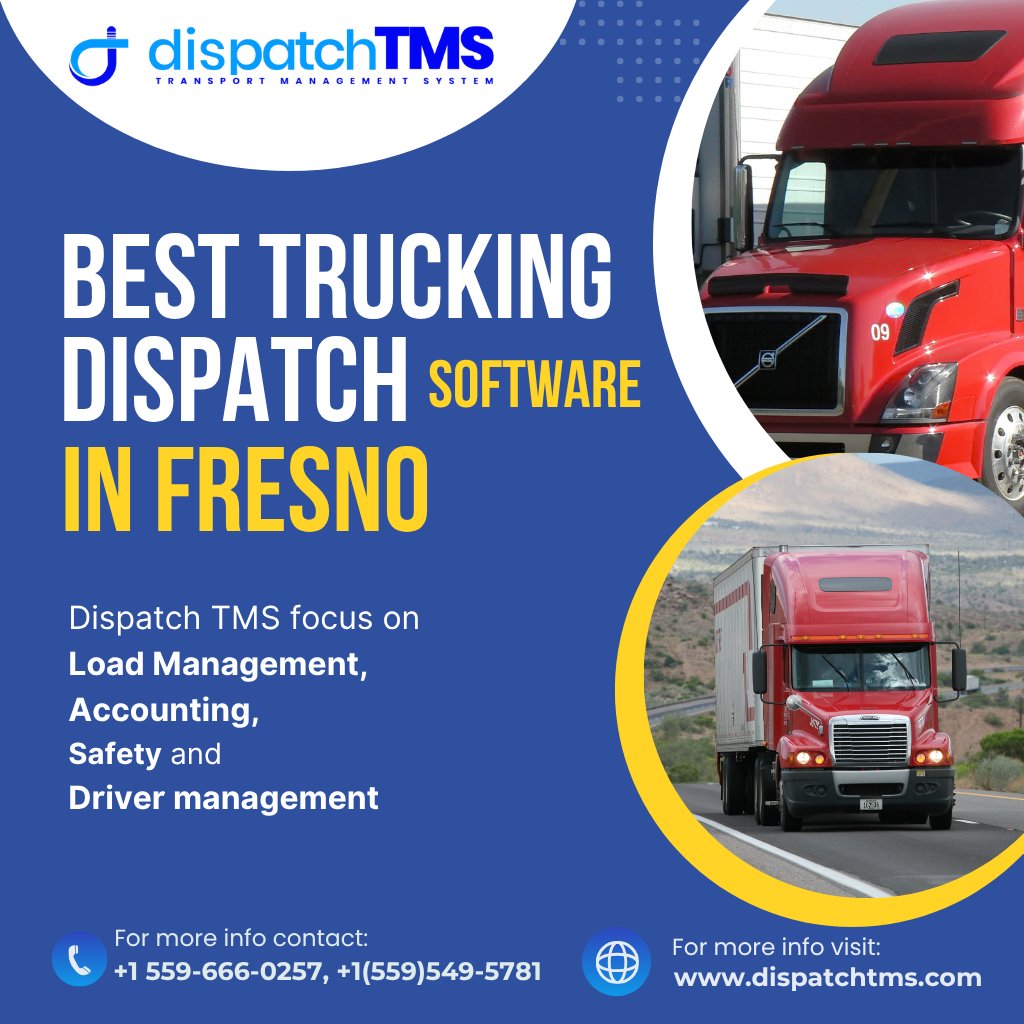 dispatchtms's tweet image. Best Trucking Dispatch Software in Fresno
Dispatch TMS focus on Load Management, Accounting, Safety and Driver management

#Truck #dispatch #Software #fresno  #USA #SafetyFirst #Driver #LogisticsJobs