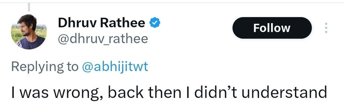 Well... we have seen many of these and we might see more of these going forward...

He supported AAP n opposed Congress... he then opposed AAP n supported #INDI_Alliance and/or Congress...

Not sure what is making him (<a href="/dhruv_rathee/">Dhruv Rathee</a>) think people believe him.