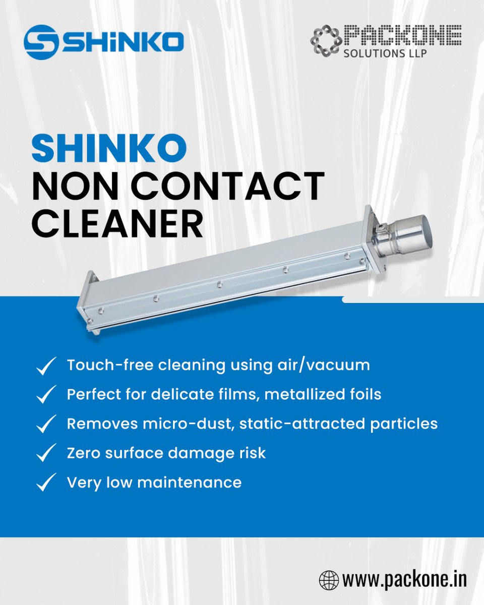 PackoneSolution's tweet image. Email - sales@packone.in | Website - packone.in
#webcleaning #packaging #printing #coating #BOPP #BOPET #film