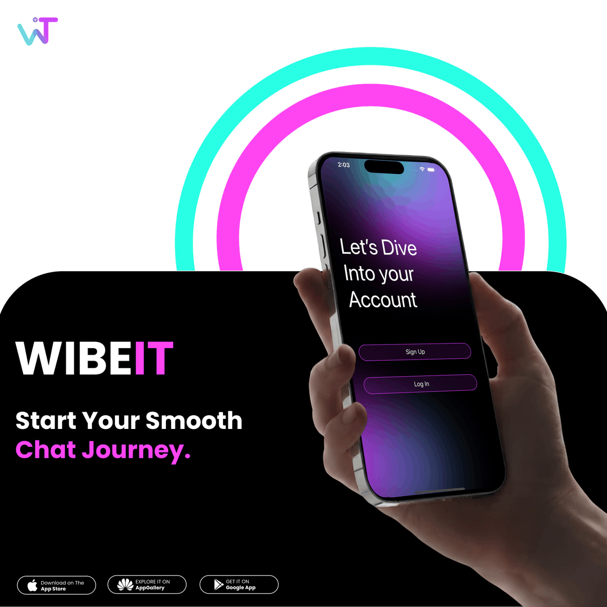 WibeIT's tweet image. 🚀 Dive into your account and start your smooth chat journey with WibeIt.
Fast. Private. Built for real conversations.

📱 Available on all major app stores.

#WibeIt #ChatApp #PrivacyFirst #SmoothMessaging #SecureChats #NowAvailable #RealChatsOnly