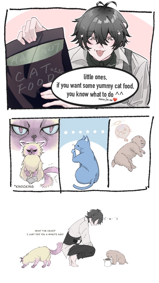 jenny19950427's tweet image. sensei and his kitties📖🐱
＃ラ久我キ　#PICLAWSSO #Seiblue #DubstePNG