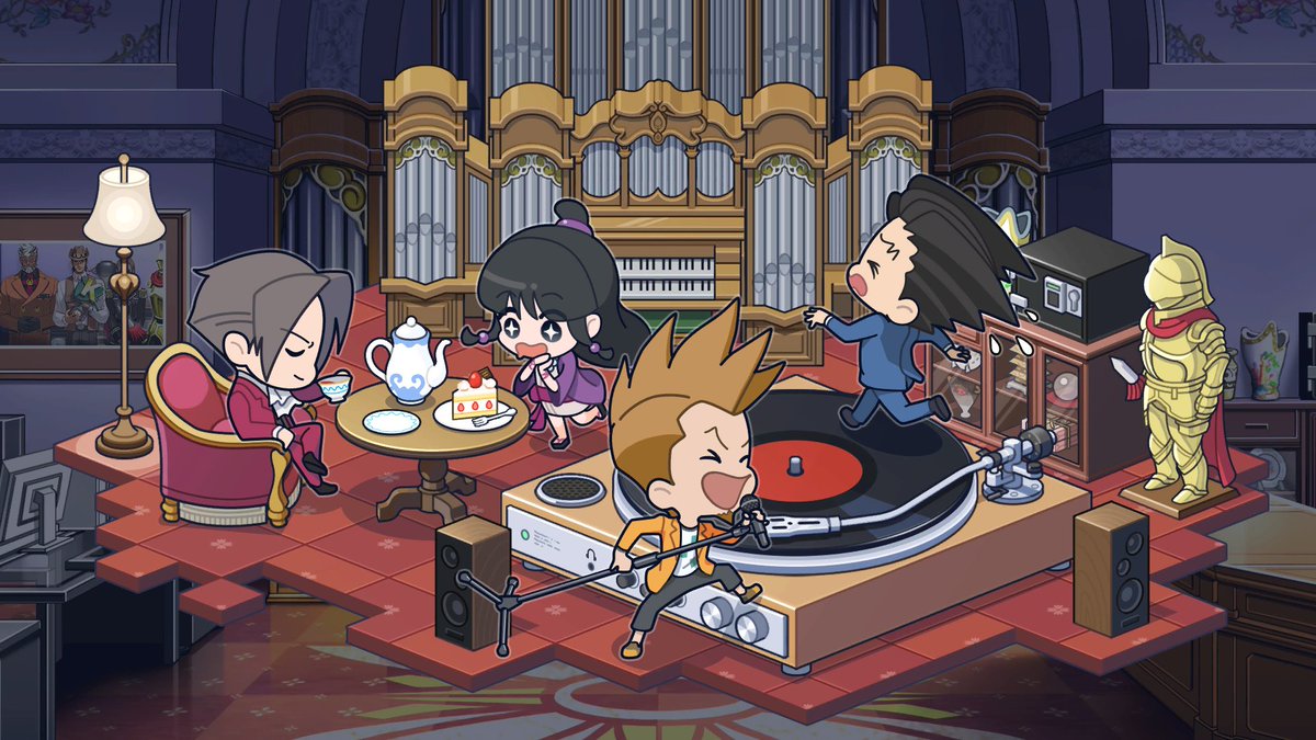 Extracted those new art pieces from the new Gallery in Phoenix Wright: Ace Attorney Trilogy. They look so cute!