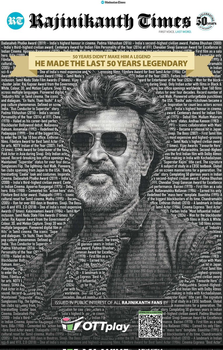 ArBharaty's tweet photo. மரியாதை தானா தேடி வரது நம்ம பாபாக்கு மட்டும்தான்.

Forever My Thalaivaaaaaaa!
@rajinikanth 

Thanks @htTweets 🙏😍👌🏾 https://t.co/SBTOkP4coT