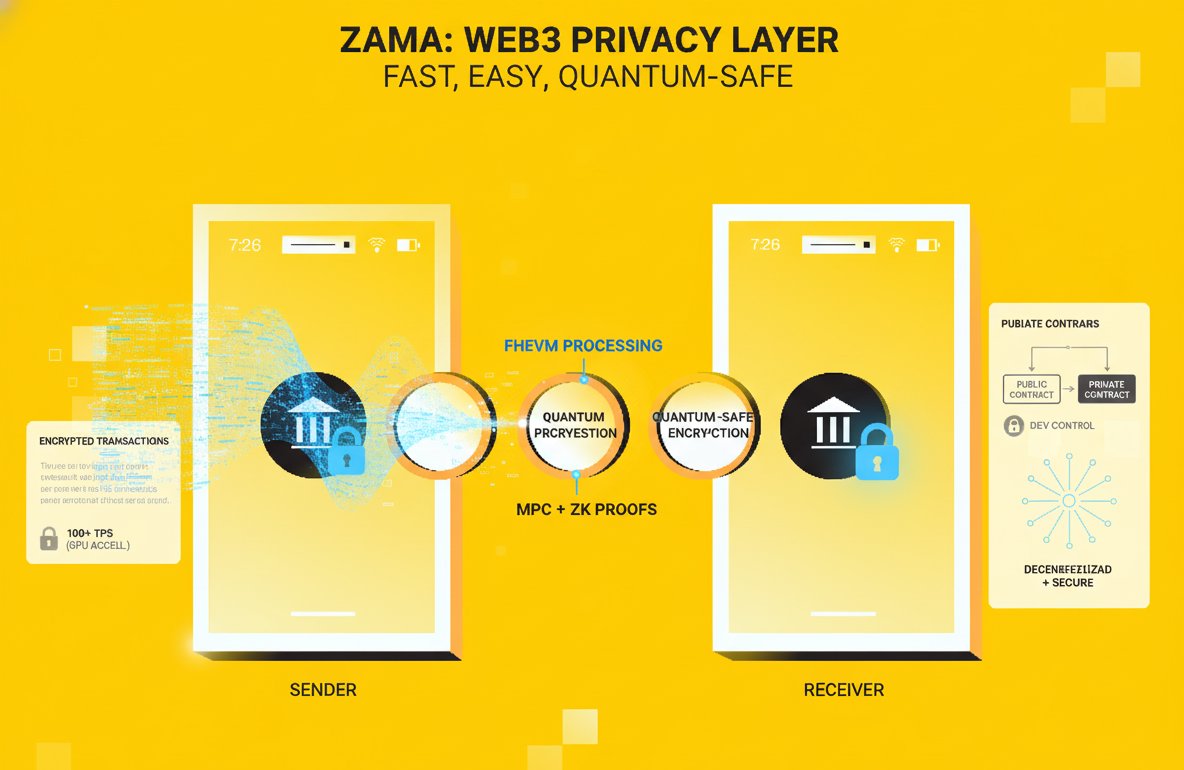 Oxkayes11's tweet photo. Hey guys,

@zama just dropped some news and I think it’s kinda big for Web3

It’s not a new chain or layer it’s like a privacy layer that sits on top of chains we already use

FHE used to be super slow and tricky but now Zama made it faster and easier also safe from quantum attacks

Some stuff I noticed:
Transactions and states are all encrypted
Public and private contracts can work together
Devs can pick who can see what
With GPUs, FHE can do 100+ TPS
MPC + ZK proofs keeps it decentralized and safe
Feels like privacy is finally getting a place in real use

#ZamaCreatorProgram