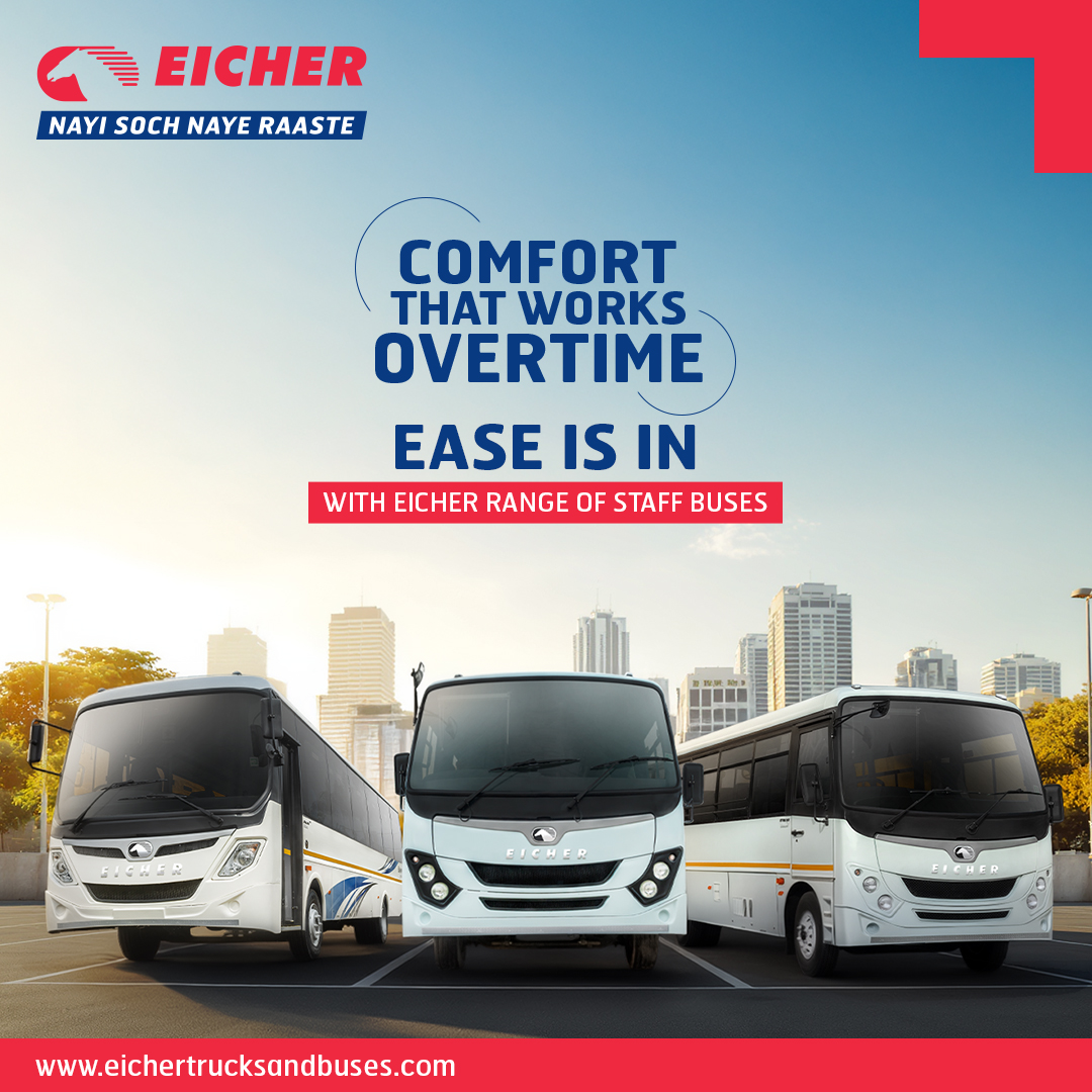 ETBIndia's tweet photo. From everyday ease to elevated commutes, the #EicherStaffBus brings #ComfortThatWorksOvertime. With thoughtful features across #StarlineNext, #SkylineNext & #SkylineProNext, there’s a perfect ride #BuiltForCommute.
#WorkforceComfort #RideWithEase #EicherComfort https://t.co/1RWQlHKAlP