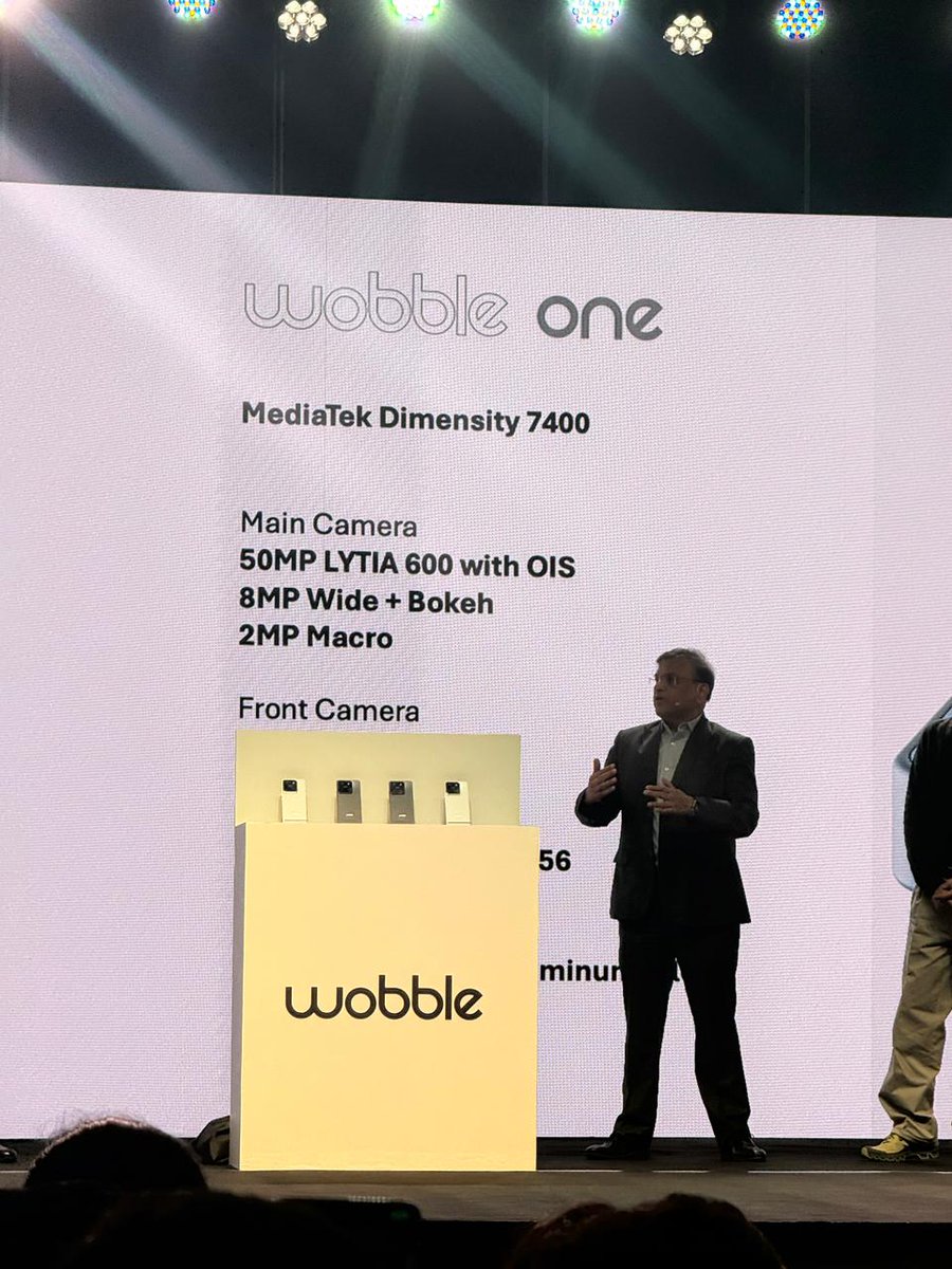 Rajchoudhary287's tweet image. Wobble 1 launches TODAY! 🚀 Get the 6.7&quot; AMOLED display, Dimensity 7400 4nm chip, 50MP OIS camera, a huge 5,000mAh battery, and Android 15. Expect performance &amp;amp; a massive screen experience from this new brand! #Wobble1 #NewSmartphone #TechLaunch #Android15