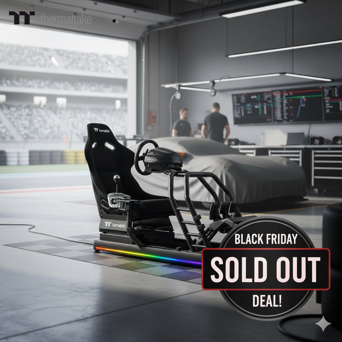 Thermaltake_UK_'s tweet photo. 🚨 GR500 SOLD OUT! 🚨
Thank you for the unreal support — this Black Friday deal flew in days! 🙌🔥
📦 Next restock: December.
Missed out? More units are on the way soon! 🏎️💨
#Thermaltake #GR500 #Simracing #SoldOut #Restock #BlackFriday #Deals https://t.co/GGjXW9FRlu