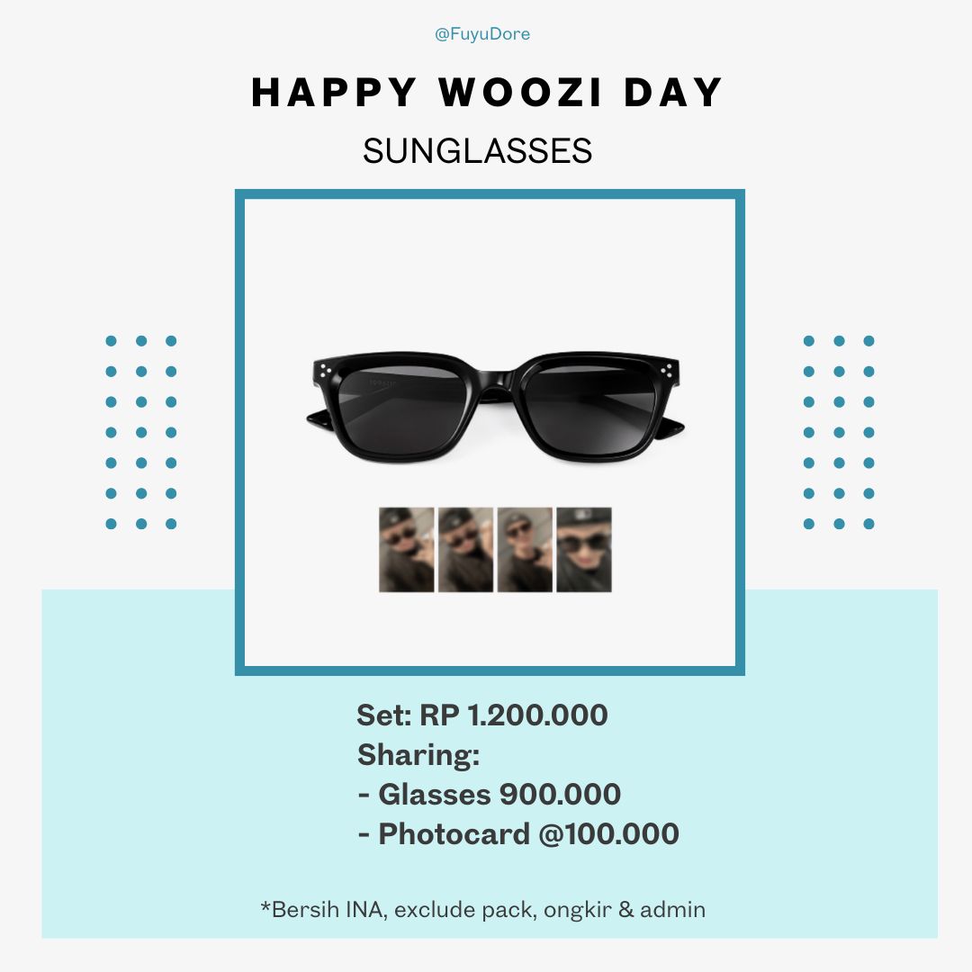 FuyuDore's tweet image. ✨Open PO Happy Woozi day Sunglasses✨

Set: 1.200k
Sharing:
- Glasses: 900k
- Photocard 100k

💰DP min 50%
✅Open cicilan low DP
✔️bersih INA
❌pack &amp;amp; adm 🍊
📍Jakarta

📝Form order:tr.ee/orderfuyudore

Seventeen Woozi Day Carat #svtsell
