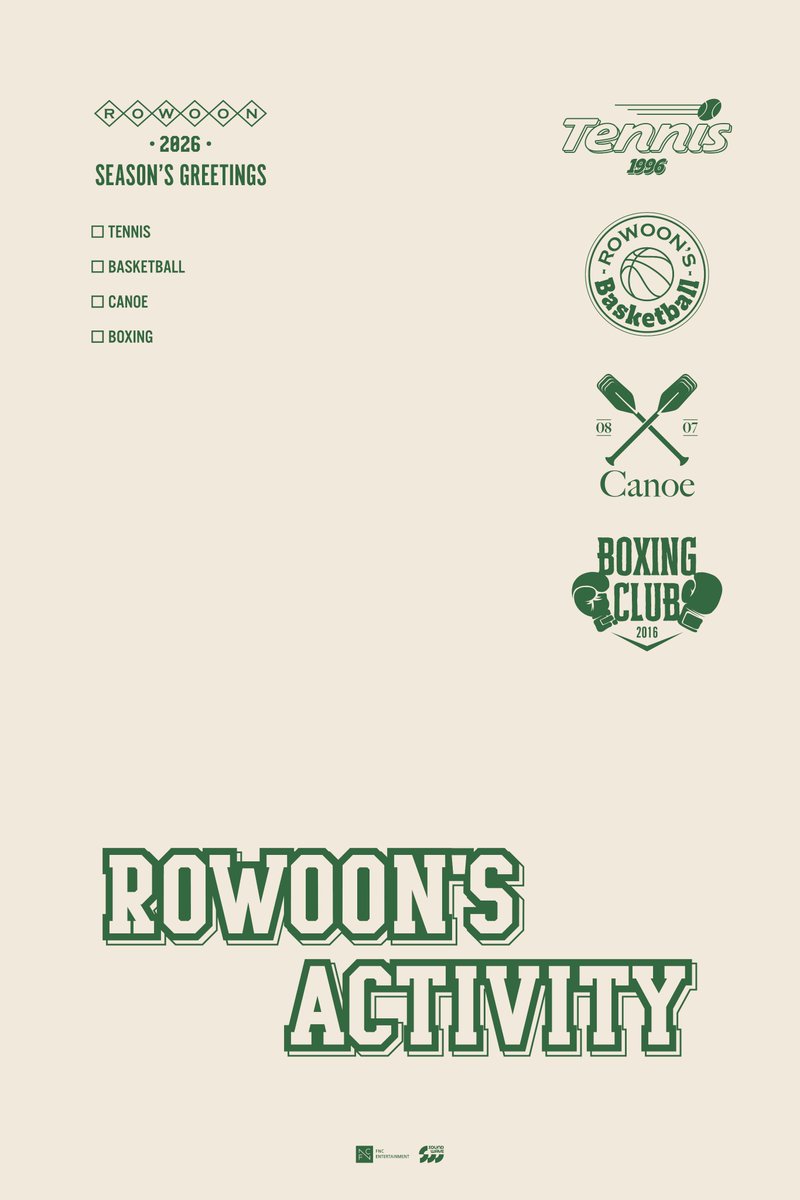 FNC_ACTOR's tweet image. RO WOON 2026 SEASON&apos;S GREETINGS - RO WOON&apos;S ACTIVITY

COMING SOON 🎾🏀🛶🥊

#로운 #ROWOON #2026SEASONSGREETINGS #RW_ACTIVITY