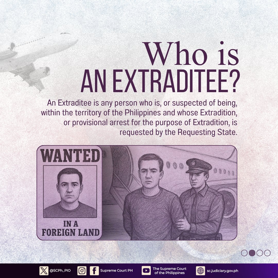 SCPh_PIO's tweet image. Extradition is the process of removing an Extraditee from one State to turn him/her over to the Requesting State so that he/she may be held in connection with any criminal investigation he/she is facing. It may also be for the service of penalty imposed under the criminal law of…