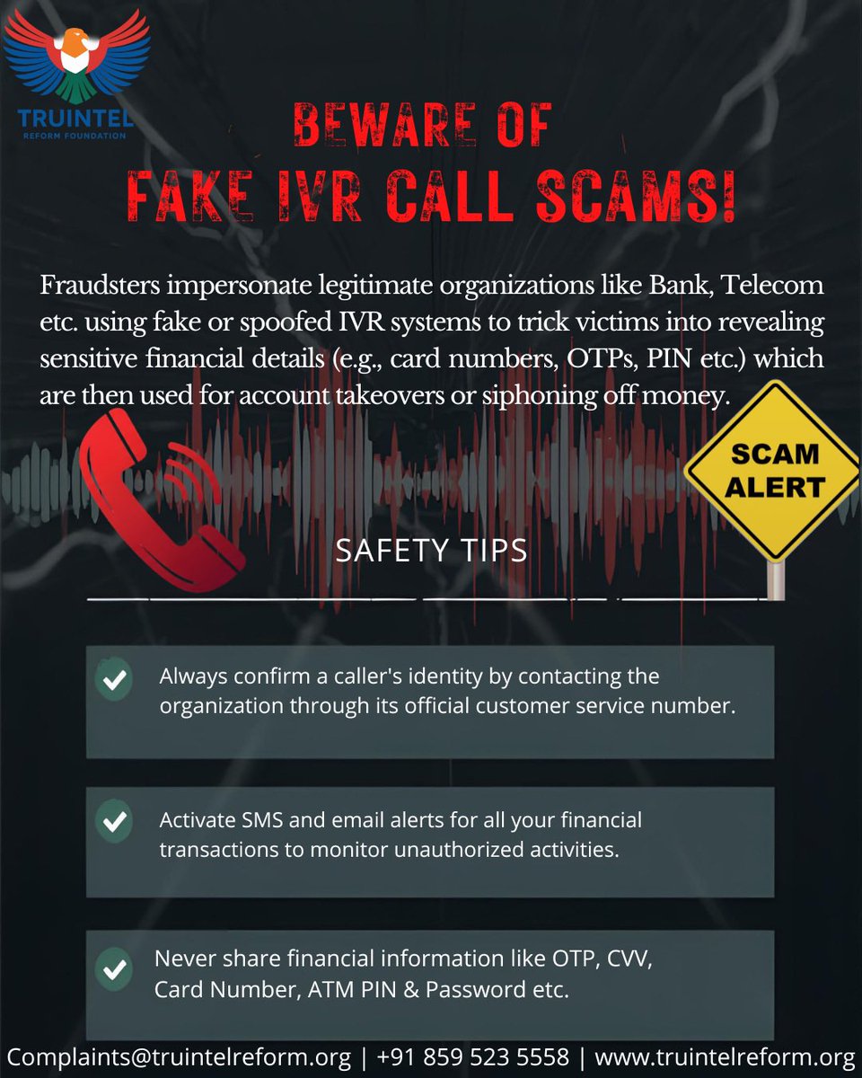 TruIntel_Reform's tweet image. Be alert ‼️ 🚨 

#cyber #crime #DigitalSafety #india