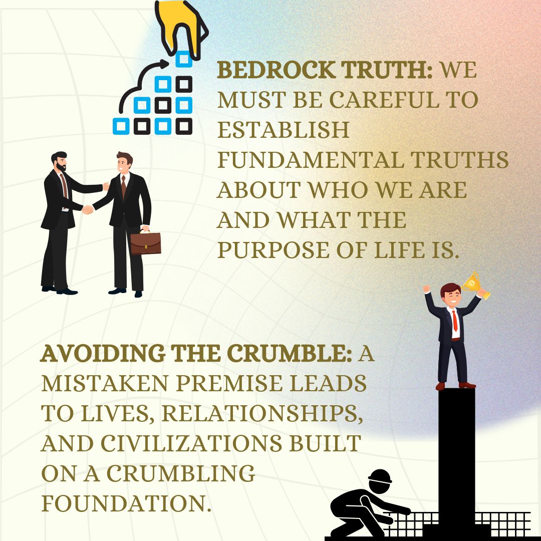 VaisesikaDasa's tweet image. If you start with the wrong assumptions about your purpose, your results will always be flawed. Establishing a bedrock truth is crucial for lasting success.

#LifePhilosophy #SuccessMindset #CoreValues #Foundation #BuildStrong #WrongAssumptions #VaisesikaDasa