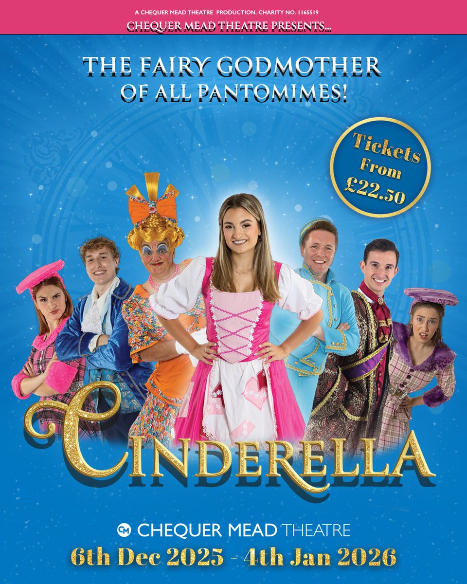 ChequerMead's tweet image. 🎭✨ The magic is almost here!

Cinderella opens in just 2 WEEKS! 🎟️

📆 6 Dec 2025 – 4 Jan 2026
🎟️ loom.ly/wkY5kTI

🎁 Premium Club Members get a special discount!
#CinderellaPanto #ChristmasMagic #PantoSeason #EastGrinstead #ChequerMead
