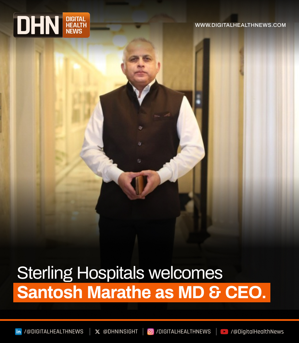 𝐒𝐭𝐞𝐫𝐥𝐢𝐧𝐠 𝐇𝐨𝐬𝐩𝐢𝐭𝐚𝐥𝐬 𝐀𝐩𝐩𝐨𝐢𝐧𝐭𝐬 𝐒𝐚𝐧𝐭𝐨𝐬𝐡 𝐌𝐚𝐫𝐚𝐭𝐡𝐞 𝐚𝐬 𝐍𝐞𝐰 𝐌𝐃 &amp; 𝐂𝐄𝐎

Sterling Hospitals has brought in senior healthcare leader Santosh Marathe to steer its next phase of growth. 

With over two decades of experience across multi-hospital