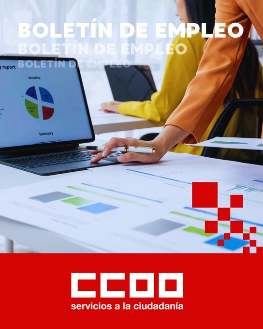 Comunica_FSCA's tweet photo. 🗞 Ya puedes consultar nuestro boletín mensual de ofertas de empleo.

💻 Echa un vistazo a una selección de ofertas de empleo público y privado, así como de becas y formación.

👇 https://t.co/K1oCmYA6wT https://t.co/zYzjunwQ4r