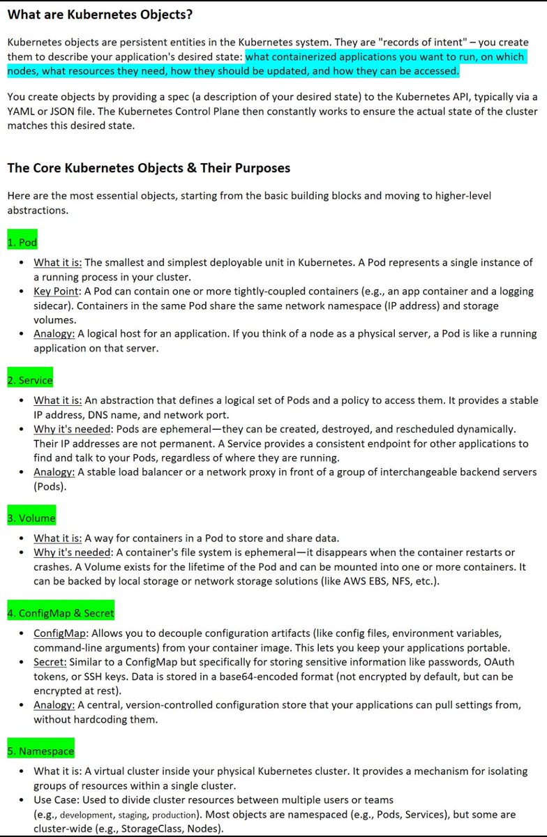 ☸️ Kubernetes Objects — The Core Building Blocks of K8s 🚀

To run apps in Kubernetes, you define Objects — they describe what to run, where to run, and how it behaves.

#Kubernetes #DevOps #CloudNative #Containers #Docker #K8s #CloudEngineer