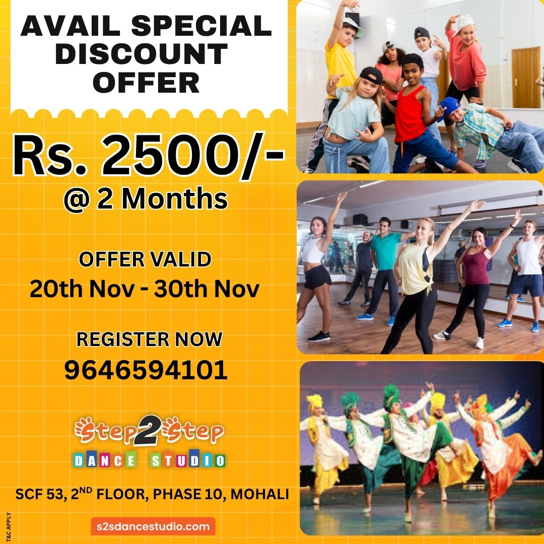 step2stepstudio's tweet image. Dance More, Pay Less! 😍
Enjoy 2 Months of Dance Classes for just Rs. 2500/- 

From beginners to pros — your dance story starts here!💃
Offer Valid: 20th Nov to 30th Nov

For More Details:
📞96465 94101

📍 @step2stepstudio

#DanceOffer #DanceMorePayLess #Step2StepDanceStudio