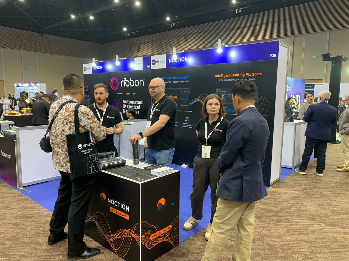 noction's tweet image. Telecoms World Asia 2025 is well underway in Bangkok.
Conversations at Booth F26 keep circling back to the same needs: clearer traffic visibility, faster incident analysis, and more control over transit routes and costs.

#noction #telecomsworldasia #networkvisibility