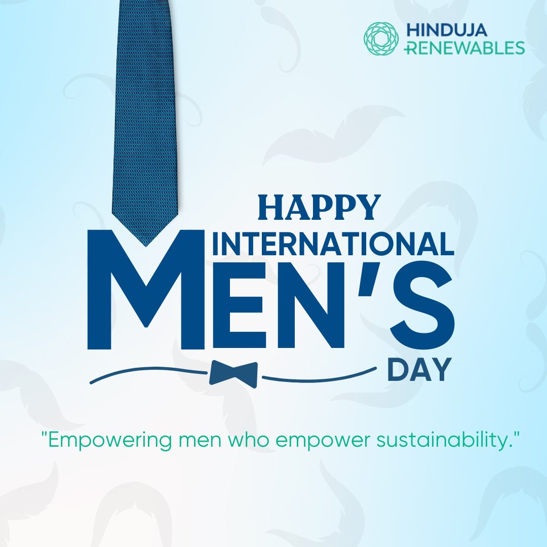 HindujaRE's tweet photo. This International Men’s Day, we celebrate the men driving our mission toward a cleaner, more sustainable future.

Thank you for your commitment, resilience and passion for renewable energy.

#InternationalMensDay #RenewableEnergy #Sustainability https://t.co/72Ven8Vii1