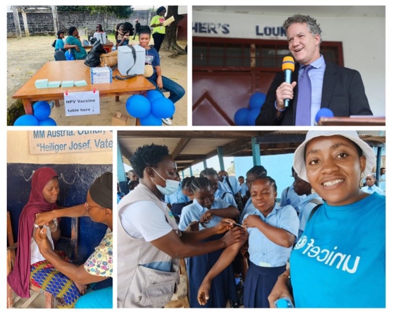 Liberia has taken a major step for girls’ health. 🇱🇷💙
From Garwula District to Grand Bassa to Fish Town, girls 9–18 are now receiving the #HPVVaccine, protecting a whole generation from cervical cancer.
Proud to support the Ministry of Health with <a href="/WHO/">World Health Organization (WHO)</a> @Gavi &amp; partners.