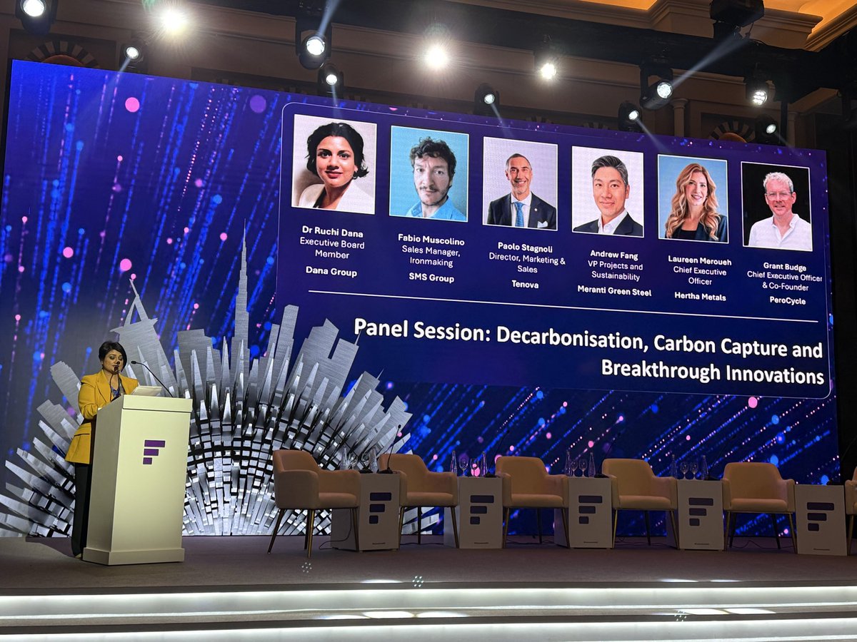 #FastmarketsMEIS pleasure speaking at the Fastmarkets MEIS summit on Decarbonization, carbon capture and Breakthrough Innovations <a href="/danagroups/">DANAGROUPS.COM</a> <a href="/FastmarketsMM/">Fastmarkets Metals & Mining</a> <a href="/tenovagroup/">Tenova</a>