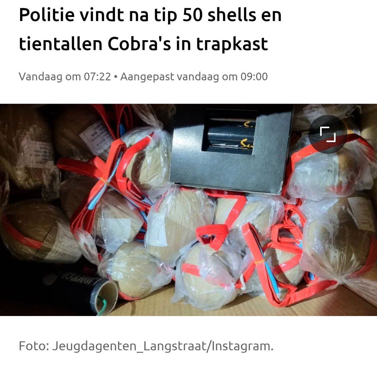Vijftig mortierbommen en tientallen Cobra's gevonden bij inval