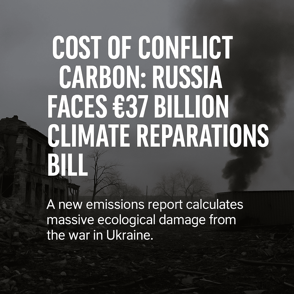 CEOOutlookmag's tweet photo. Ukraine says the cost of conflict carbon means Russia owes €37 billion in climate reparations.

230M+ tonnes of CO₂
Forests destroyed
Military emissions soaring
#Ukraine #Russia #ClimateReparations #ConflictCarbon

https://t.co/BrsTShgvh6 https://t.co/rvY1HjpeeU