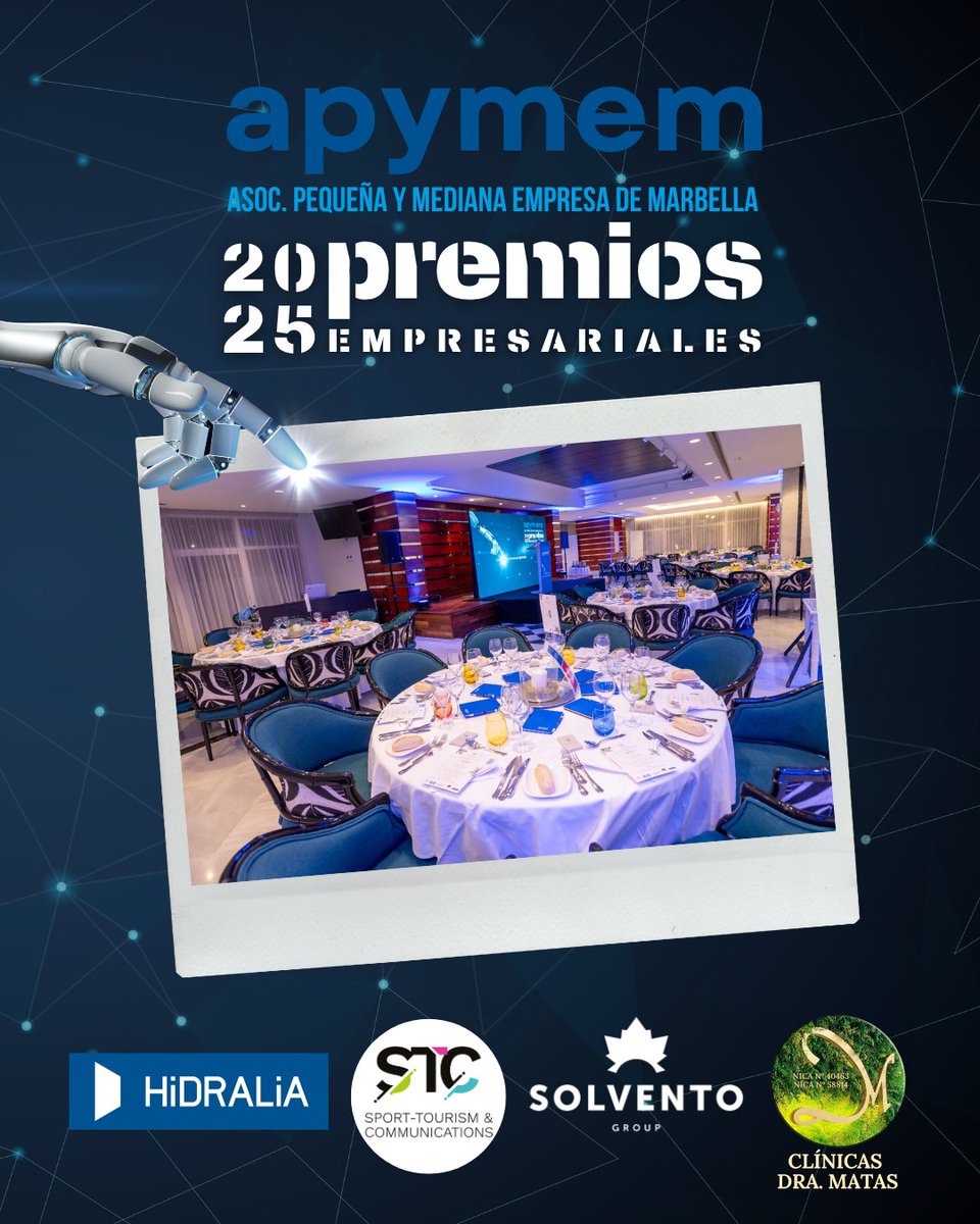 Apymem's tweet image. ✨ ¡Seguimos reviviendo la noche mágica de nuestros Premios! ✨ La disposición del salón, la elegancia de cada mesa y la presentación de nuestros trofeos fueron el reflejo de la profesionalidad y calidad del equipo de Monarque Sultán Marbella.