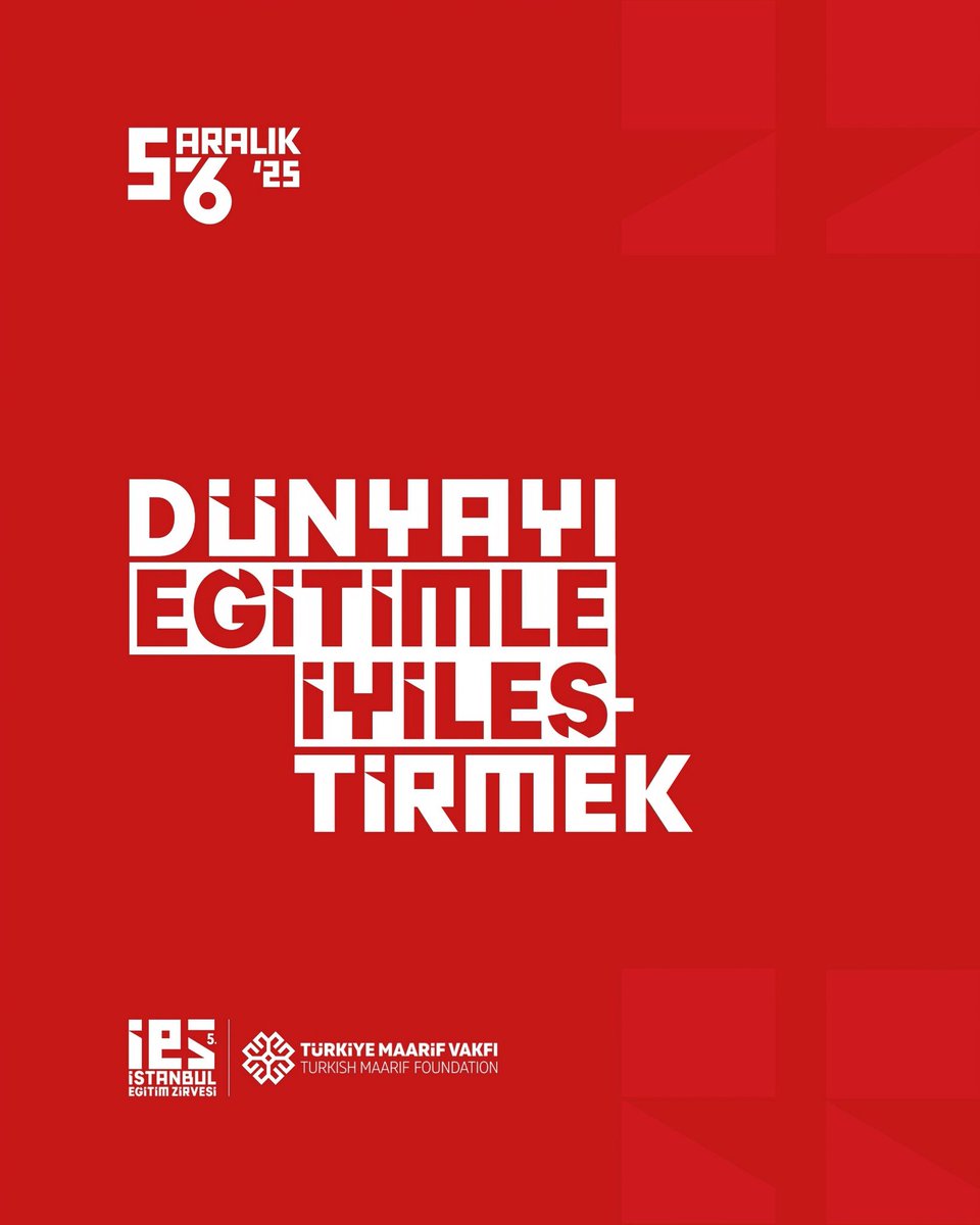🌍 Təhsillə dünyanı yaxşılaşdırmaq mümkündür! 
📍 5-ci İstanbul Təhsil Sammiti 
📅 5–6 dekabr 2025 | Atatürk Mədəniyyət Mərkəzi 
🎙 Türkiyənin birinci xanımı Əminə Ərdoğan sammitdə iştirak edəcək! 
🔗 Qeydiyyat: istanbuleducationsummit.com 

#İstanbulEducationSummit #Təhsil #Gələcək