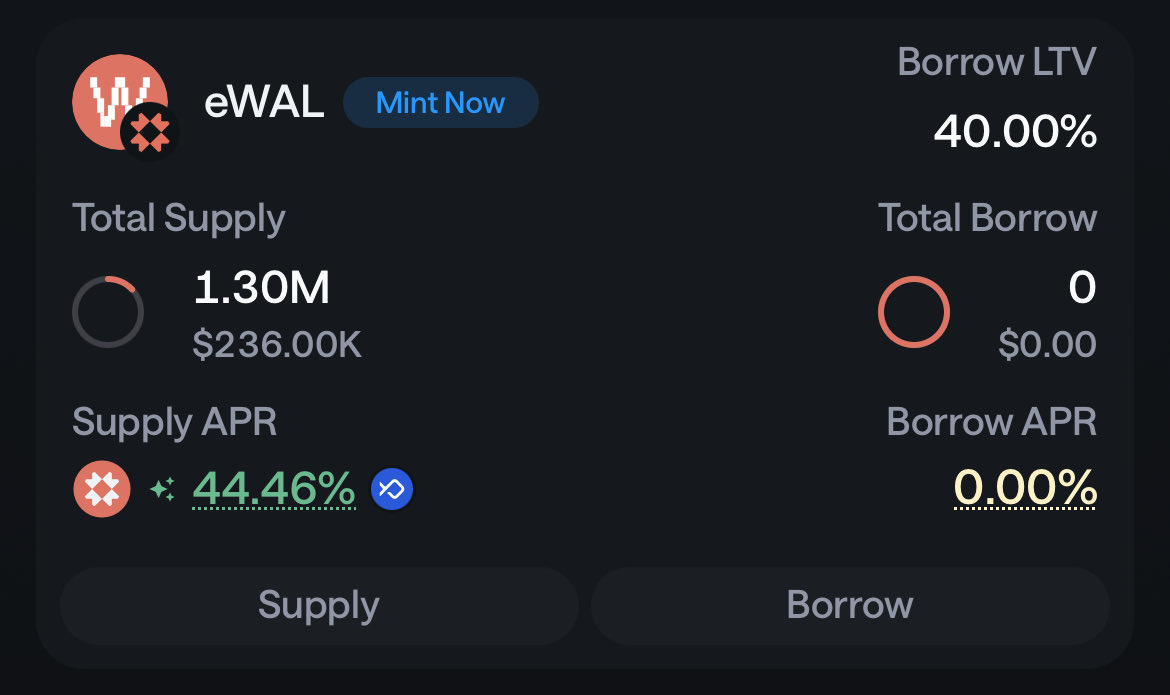 King_Breezyy's tweet image. Gm $SUI ☕️

Did you know you can stake your $WAL token and receive eWAL in return on Bluefin vaults?. @bluefinapp 

Now the interesting part is you can still lend your eWAL on Bluefin lend with a 44.46% APR. 

What are you waiting for ?. Start here 👇🏽

trade.bluefin.io/ember/eWAL