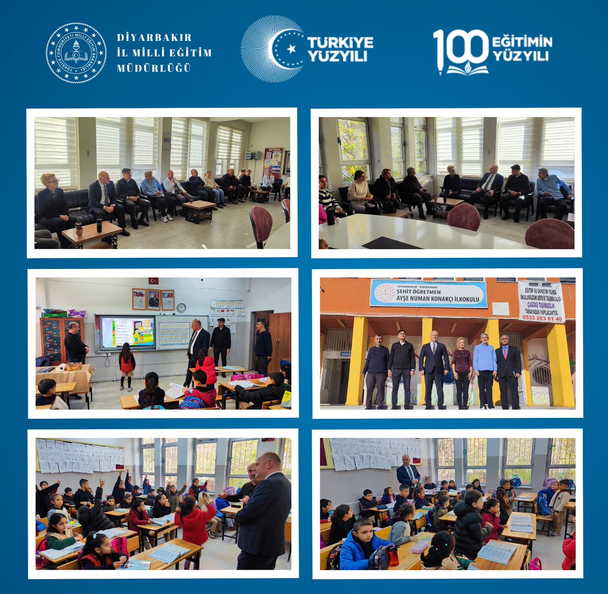 İl Millî Eğitim Müdürümüz Sn. Salih Sadoğlu, okul ziyaretleri kapsamında Şehit Öğretmen Ayşe Numan Konakçı İlkokulu’nu ziyaret ederek öğretmen ve öğrencilerimizle bir araya geldi.

Ziyaret kapsamında öğretmenler odasında öğretmenlerimizle bir araya gelen Müdürümüz; görüş, öneri