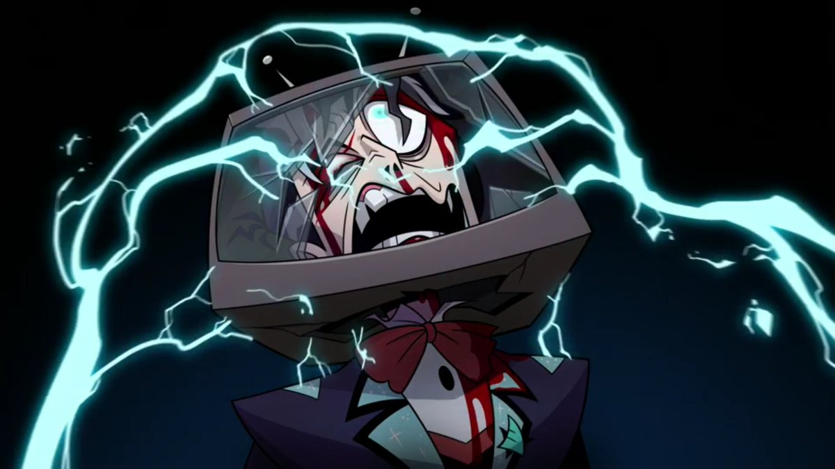 kaulidch's tweet image. so THAT&apos;S why he has a tv for a head.. #hazbinhotel #hazbinhotelseason2