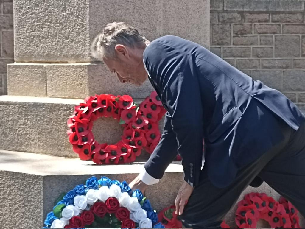 Remebrance Ceremony at Asmara Commonwealth War Cemetery. French wreath. November 9