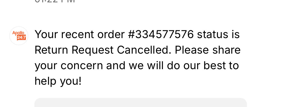 anomaly2104's tweet photo. @Apollo24x7 such a frustrating service. My return has been cancelled so many times without any reason. Tried talking to your customer service multiple times but only thing they have is useless Templatic answers, #pathetic https://t.co/Sffjjr9Ryv