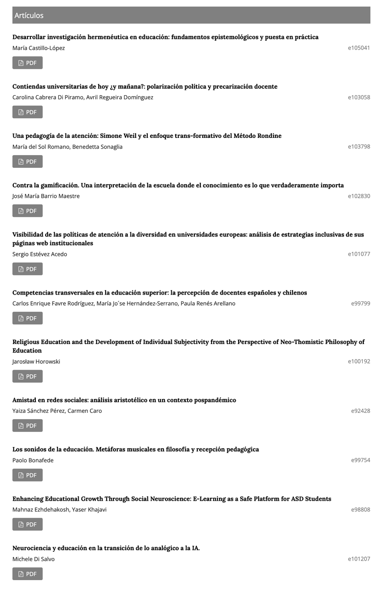 Ya tenemos publicado el último número (no. 3, 2025) de la Revista Internacional de Teoría e Investigación Educativa (<a href="/ritie_edu/">ritie</a>), RITIE (<a href="/EdiComplutense/">EdicionesComplutense</a>), con artículos que abordan problemáticas contemporáneas para la teoría de la educación : 
revistas.ucm.es/index.php/RTIE…