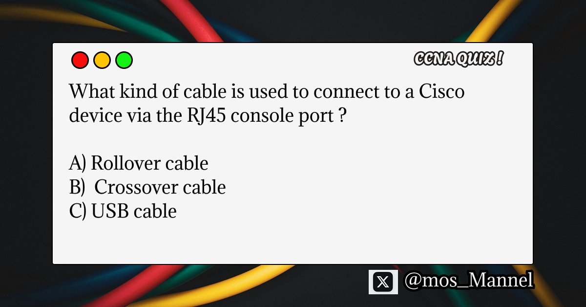 mos_Mannel's tweet image. Test your knowledge !!
 #ccna 
#Networking