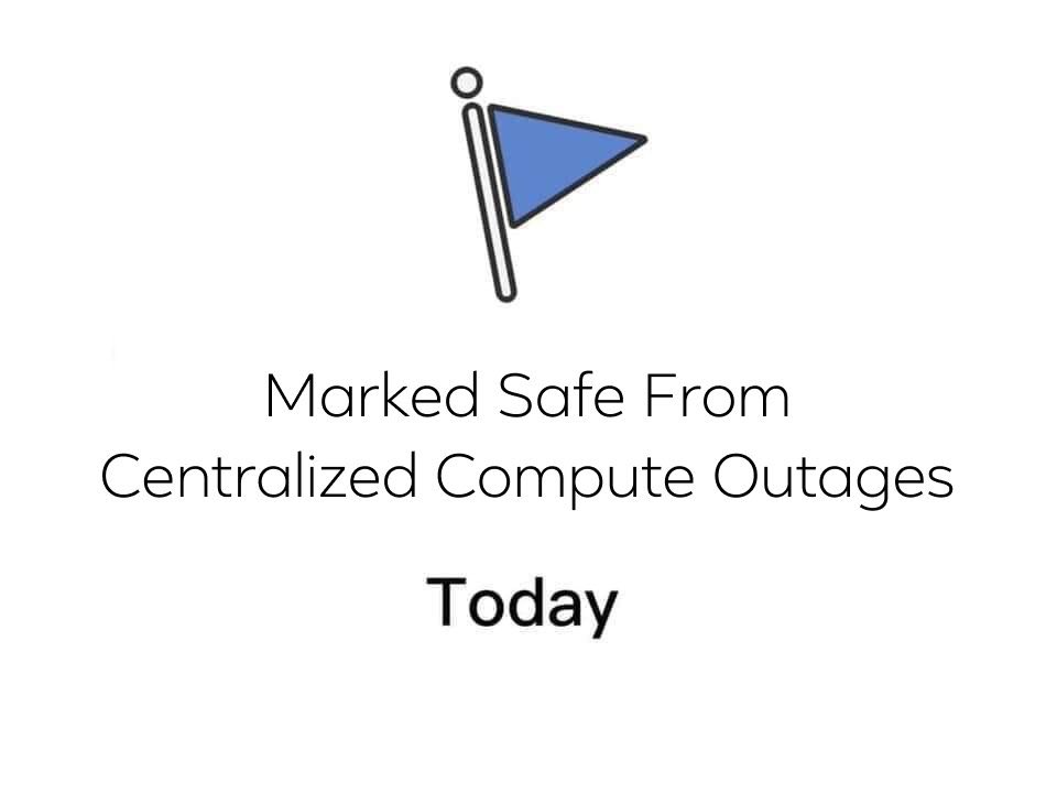 pvt808139's tweet photo. “Marked Safe” - When Decentralization Actually Protects You
@cysic_xyz #Cysic #Decentralized #ComputeFi #Outage #Uptime #Reliability #Infrastructure #Web3
“Marked Safe From Centralized Compute Outages”
“Today”
This hits different when you understand what it means.
What happened today:
Somewhere, a centralized cloud provider had issues.
Maybe AWS had downtime (happens regularly).
Maybe Google Cloud had outages (also common).
Maybe Azure had problems (you know the drill).
The result?
Thousands of apps went dark.
Millions of users locked out.
Businesses losing money every second.
But Cysic users?
“Marked Safe.” ✅
This isn’t just a meme. This is the VALUE PROPOSITION.
Centralized compute = Single point of failure:
- AWS goes down → Half the internet dies
- One data center issue → Everyone suffers
- One company’s problem → Becomes YOUR problem
Decentralized compute = Resilient by design:
- 260,000+ Cysic nodes globally
- If 1,000 nodes go down, 259,000 keep running
- No single point of failure
- The network NEVER stops
Real-world impact:
When AWS had that massive outage in 2021:
- Netflix stopped streaming
- Disney+ went dark
- Ring doorbells stopped working
- Billions in losses
If those services ran on Cysic’s decentralized network?
They’d still be running. The flag would still be up. ✅
This is why ComputeFi matters:
Not because it’s trendy.
Not because it’s crypto.
Because it actually WORKS BETTER.
Your GPU rig in Texas fails? Network routes to nodes in Europe.
Data center in California has power issues? Asia picks up the load.
No downtime. No outages. No “marked unsafe.”
The flag metaphor is perfect:
“Marked safe” posts usually happen after disasters.
With Cysic, you’re ALWAYS safe.
Because the disaster can’t happen. The architecture prevents it.
January 2026 mainnet launch means:
Real production workloads on decentralized compute.
Real apps immune to centralized failures.
Real proof that Web3 infrastructure > Web2.
When the next major cloud outage happens (and it will), watch who’s still running.
@cysic_xyz users will be posting that flag. 🚩
Everyone else? “Service temporarily unavailable.”