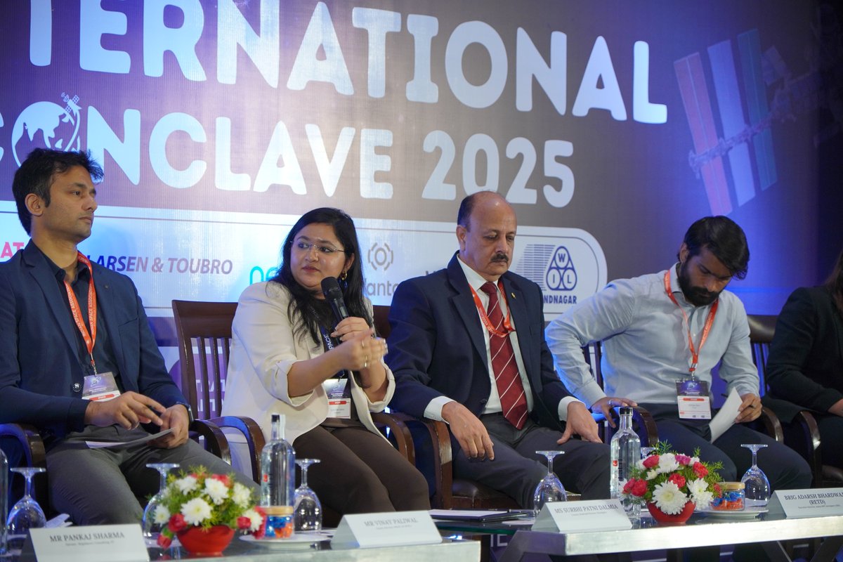 ISpA_India's tweet photo. Valuable industry perspective from Ms. Surbhi Patni Dalmia (Country Head and Director, Novaspace) on turning vision into regulatory reality. @Novaspace_ #IISC25 https://t.co/KMnn4TKzGA