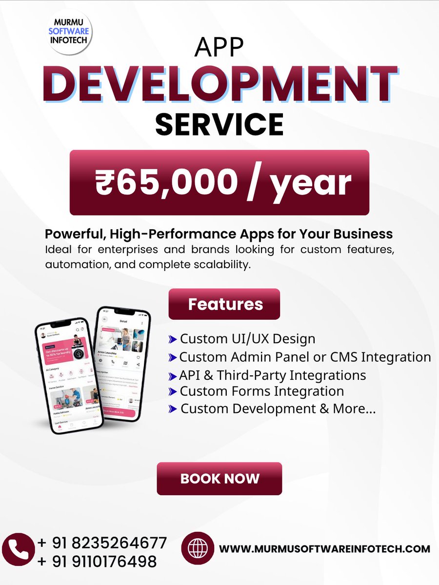 MurmuSoftware's tweet image. Your Workflow. Your App. Your Way
Every business operates differently — and your app should reflect that. We design fully customized mobile apps built

Call +91 9110176498 
Website: murmusoftwareinfotech.com

#customappdevelopment #mobileappdevelopers #professionalappdesign