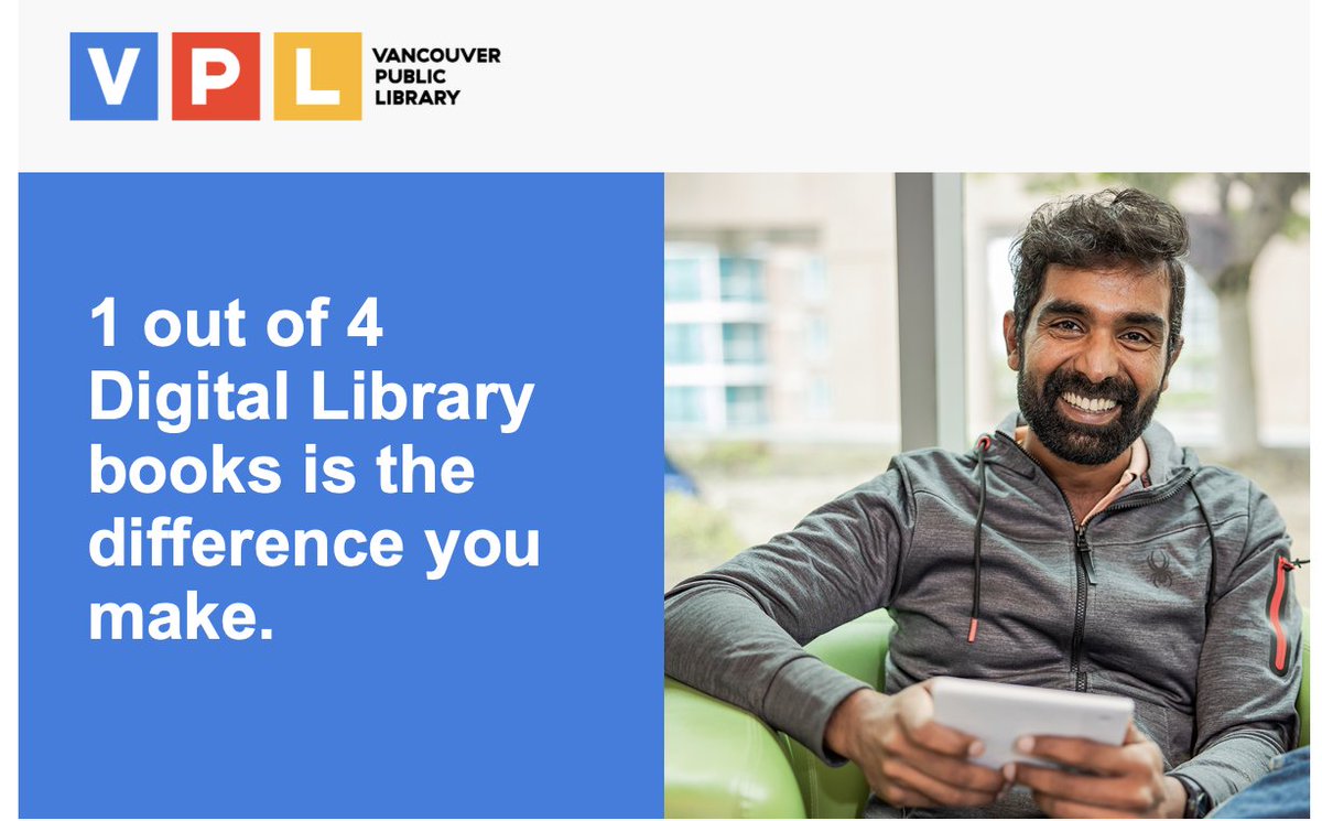 rodraglin's tweet image. Digital Library books can be up to five times more expensive than print books and come with expiry dates and borrowing limits. 
 
Your support gives fellow library lovers the stories they want, whenever and wherever they want them.

Donate here
vplf.ca/donate-digital/