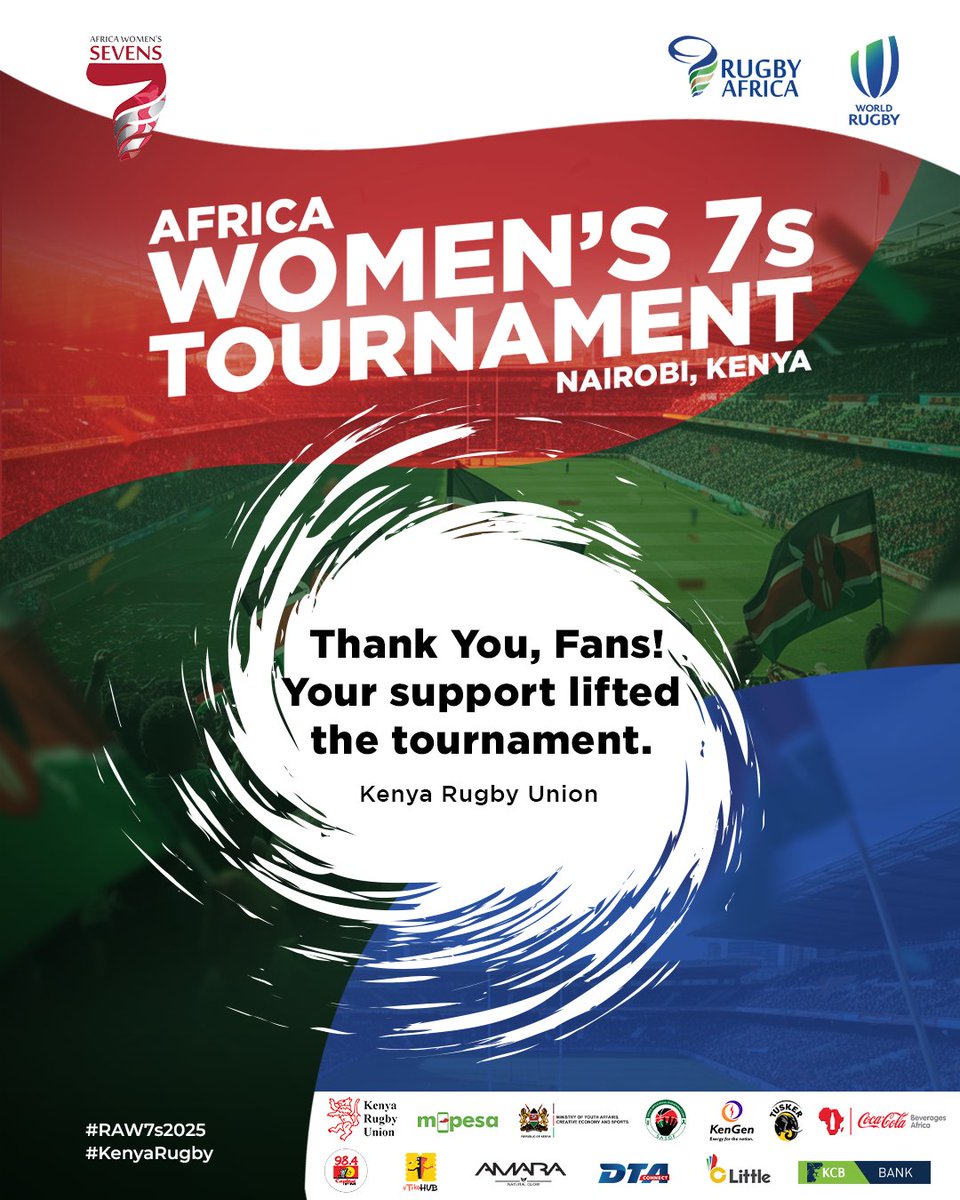 OfficialKRU's tweet image. With the curtains falling on the #RAW7s2025, we want to say a massive THANK YOU to all the fans who showed up, cheered loud, and made this tournament a roaring success. 
Your energy made it unforgettable🏉