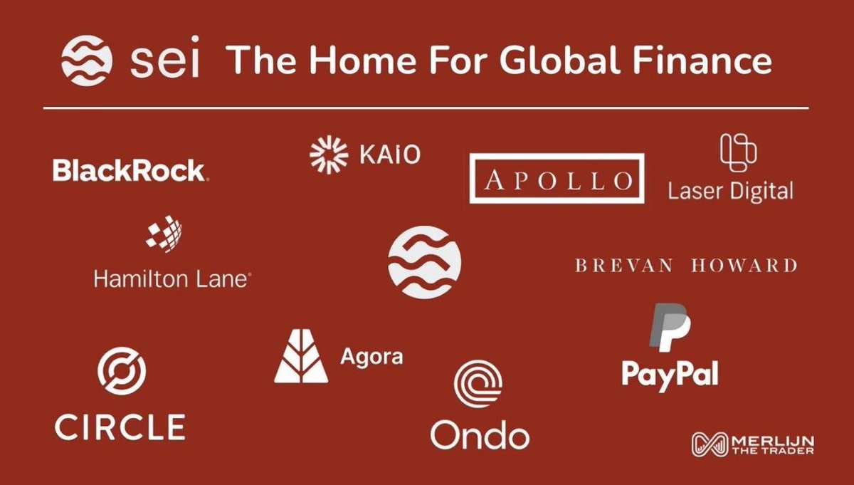 세이 글로벌 파이낸스 파트너 ✅

블랙락, 써클, 온도, 페이팔, KAIO, 아폴로 등 말도 안되는 라인업이네요

<a href="/SeiNetwork/">Sei</a> 가 그래도 알트 중에서는 눈이 띌 정도로 장기적인 비젼을 가지고 파트너십 맺으면서 성장하고 있는게 보임

#Sei