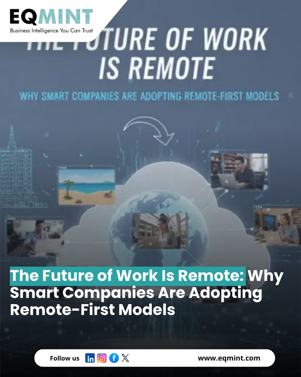 Eqmint's tweet image. The future of work is undeniably remote. 🌍💼
Smart companies are adopting remote-first strategies to stay ahead.
Full article: eqmint.com/the-future-of-…

#RemoteWork #FutureOfWork #WorkFromAnywhere #RemoteFirst #DigitalWorkplace #Leadership #GlobalTalent #BusinessTrends