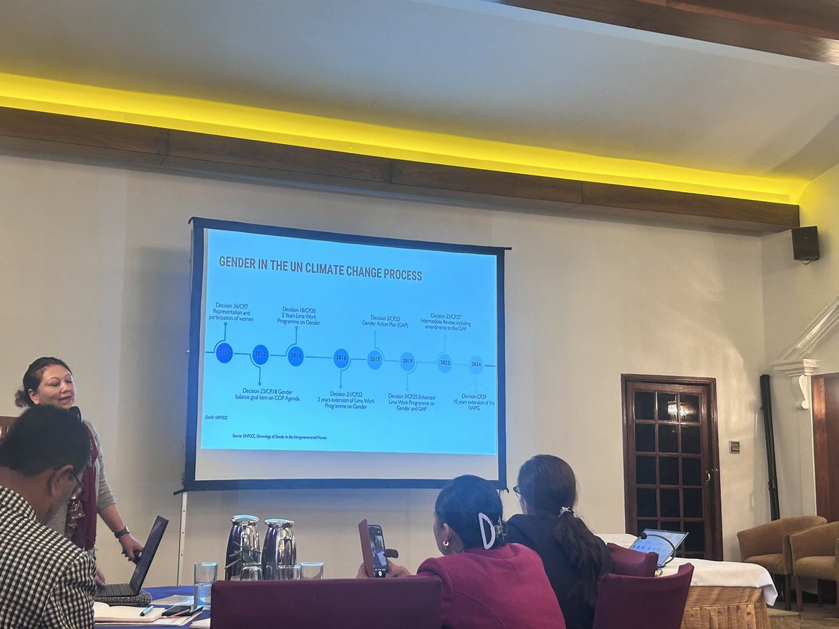 powershiftnp's tweet photo. Power Shift Nepal at NDC 3.0 implementation consultation on GEDSI by Ministry of Women, Youth and Children and UN women. We had the opportunity to provide recommendations and interventions in different sectors and sub sectors of NDC3.0. https://t.co/O0pW7lcv5X