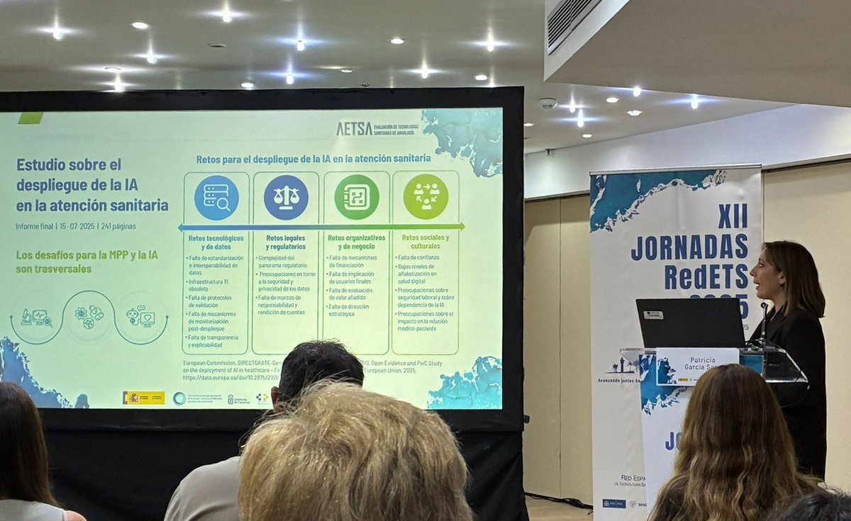 AETSA_'s tweet photo. 📚 Ayer en la Mesa 1 de #RedETS2025, nuestra compañera, Patricia García, presentó la "Guía de Procedimientos y Evaluación de Pruebas Ómicas. Manual de Uso y Versión Abreviada".🧬

@_SESCS_ @RedETSA @FProgresoysalud 
🔬#investigación  #ómicas #medicinapersonalizada🏥 https://t.co/VSHzXxIM5y